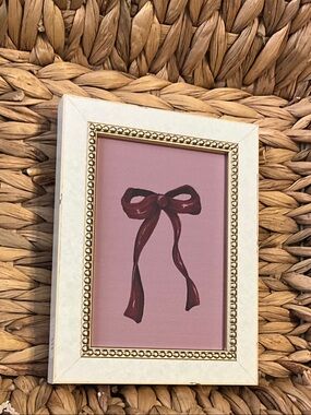 Framed Pink Ribbon Wall Art - Elegant Accent gallery wall